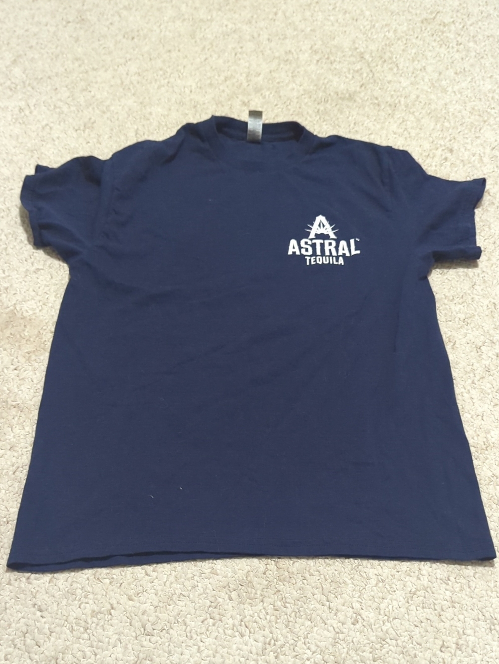 Gildan Navy Blue Astral Tequila Logo Short Sleeve Tee
